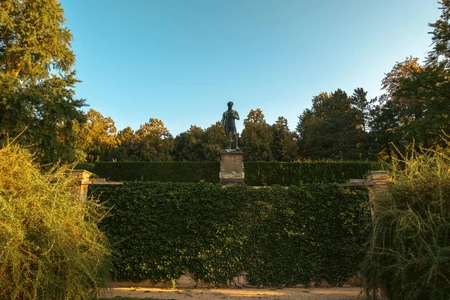 Garden Statue at Sunset