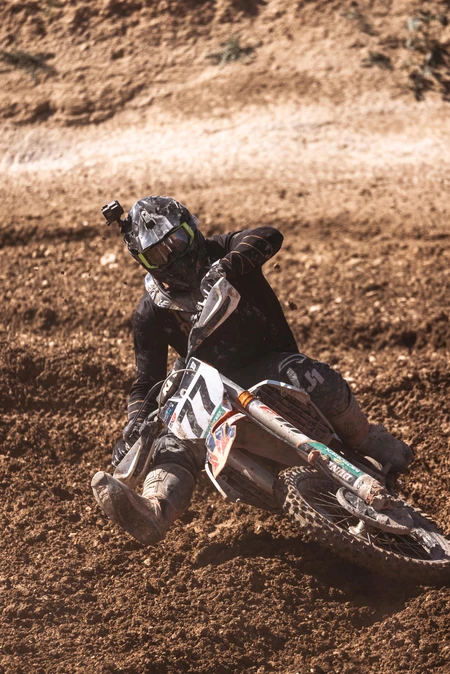 Dirt Bike Rider in Action