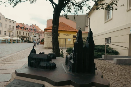 Miniature Cityscape in European Town