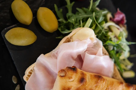 Delicious Sandwich and Olives
