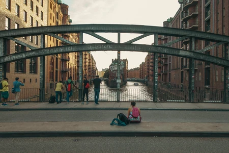 Urban Bridge Scene