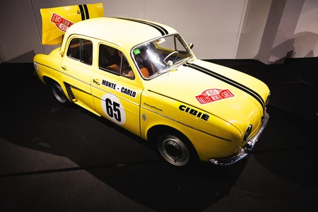 Vintage Yellow Race Car