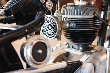 Close-up of Motorcycle Engine