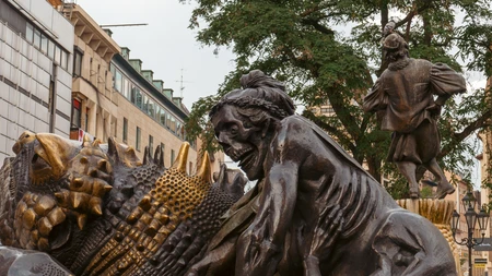 Historic Bronze Sculpture Encounter