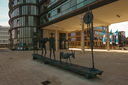 Modern Sculpture in Urban Setting