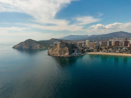 Coastal Cityscape with Rocky Peninsula