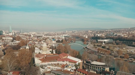 Urban Skyline with River View