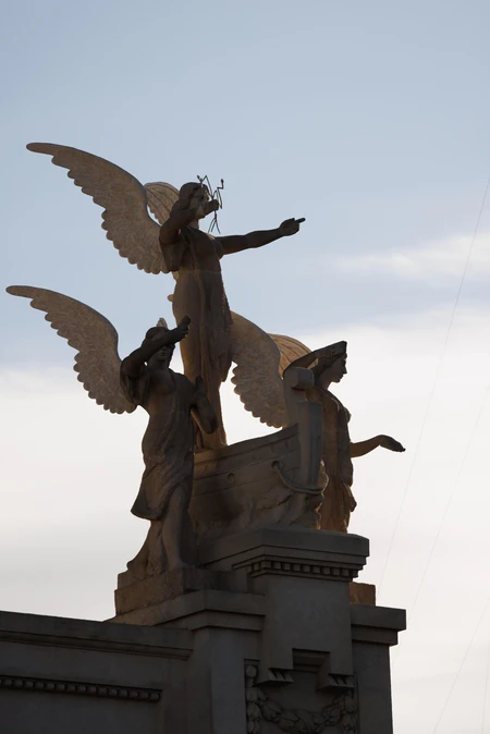 Angel Statues at Sunset