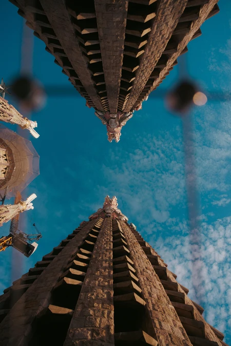 Towering Architecture Against Blue Sky