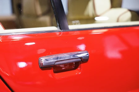 Vibrant Red Car Door