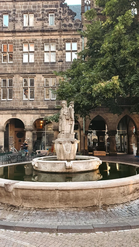 Historic Fountain in Courtyard