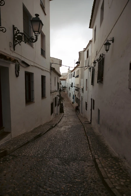 Narrow Cobblestone Street
