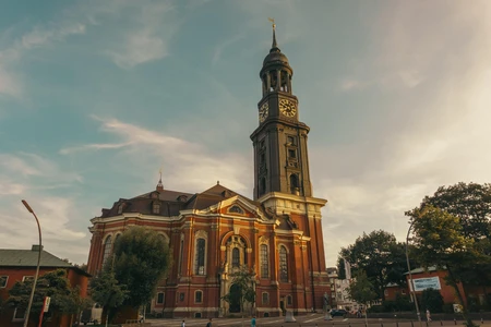 Historic Church at Sunset