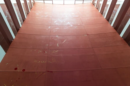 Abstract Red Ceiling