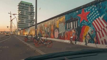 Wall Art Along City Street