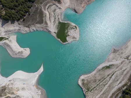 Aerial View of Turquoise River