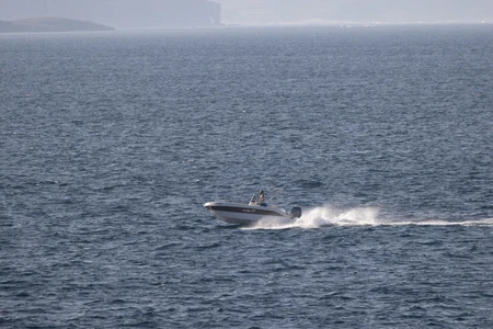 Speedboat on Open Sea