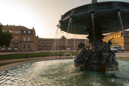 Historic Fountain at Sunset