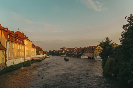 Scenic Riverside View at Sunset