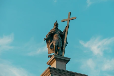 Monumental Statue with Cross