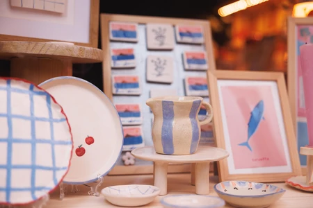 Artistic Pottery Display