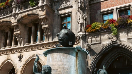 Historic Fountain in Front of an Architectural Landmark