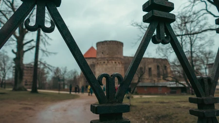 Historic Castle Through Iron Gate