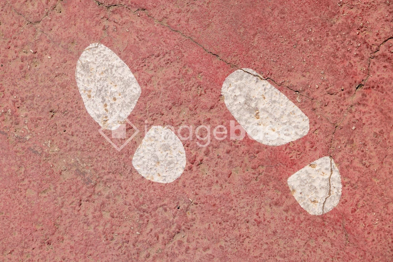 Red Textured Wall with White Marks