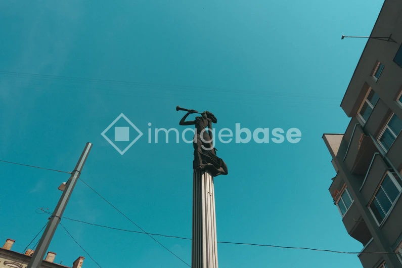 City Sculpture Against Sky