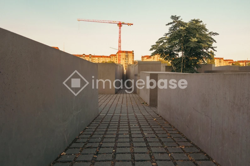 Urban Passageway at Sunset