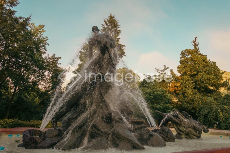 Majestic Fountain in a Park