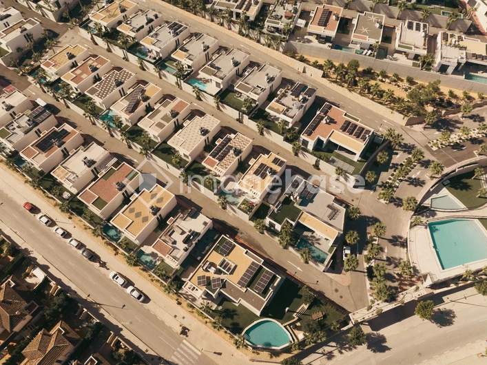 Aerial View of Suburban Housing