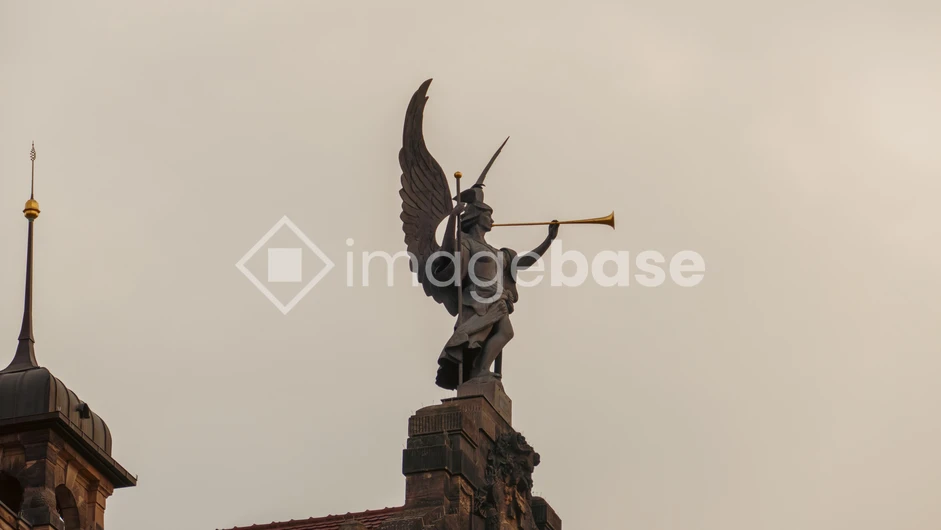 Angel Statue on Rooftop