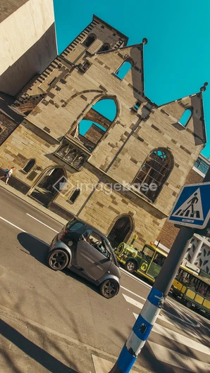 Urban Scene with Historic Architecture