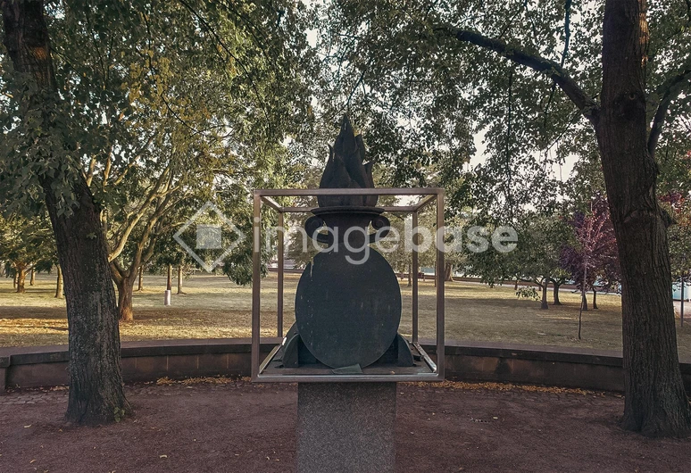 Park Sculpture Among Trees
