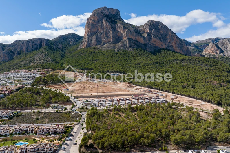 Mountainous Landscape with Residential Area