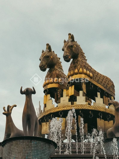 Golden Chariot Fountain