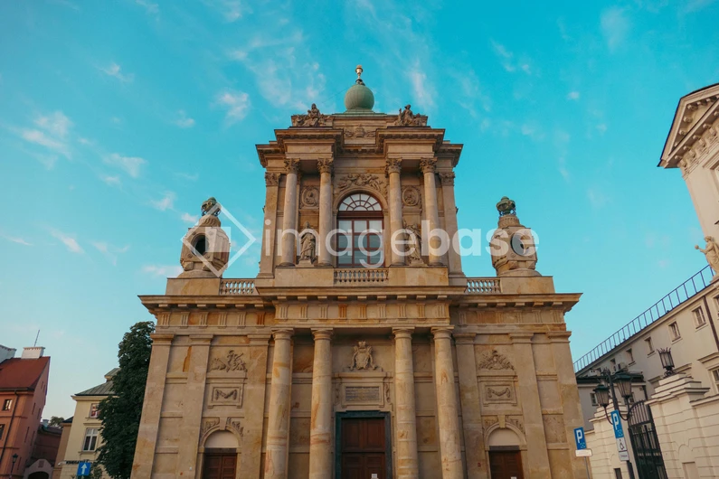 Historic Building with Dramatic Sky