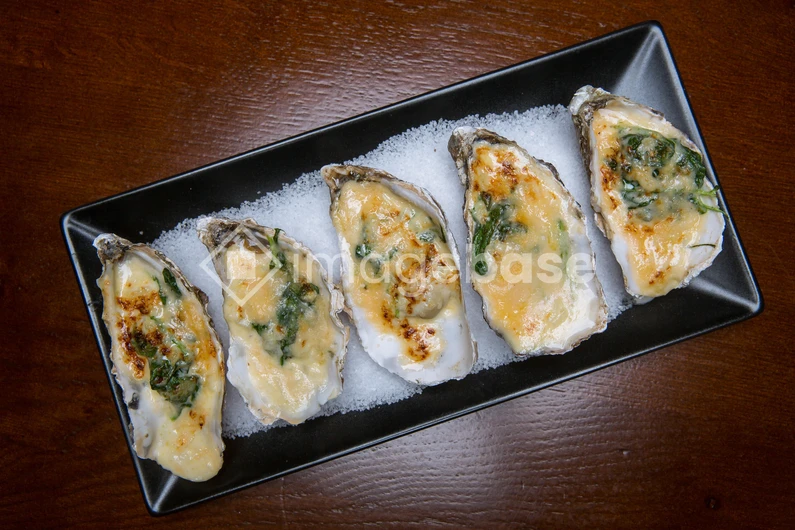 Baked Oysters on a Platter