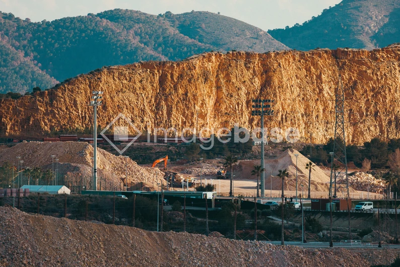 Quarry in a Mountainous Landscape