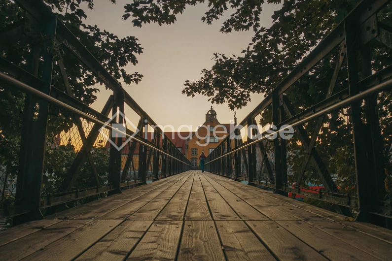 Scenic Bridge at Sunset