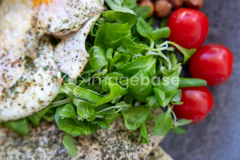 Fresh Ingredients with Grilled Chicken