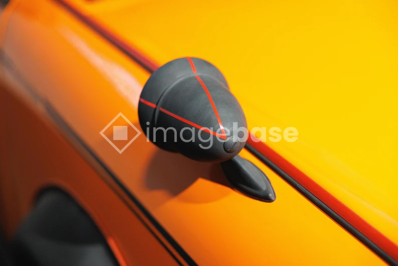Close-up of a Car Side Mirror