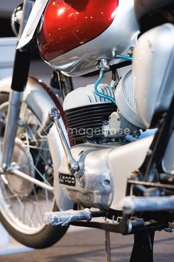 Classic Motorcycle Close-Up