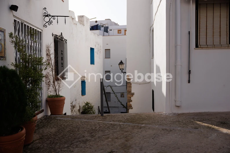 Serene Alleyway in Sunlit Village