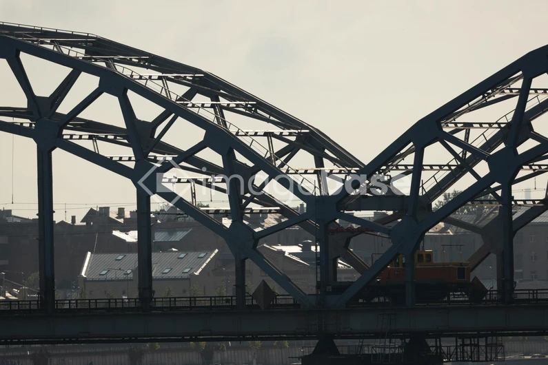 Industrial Bridge Silhouette