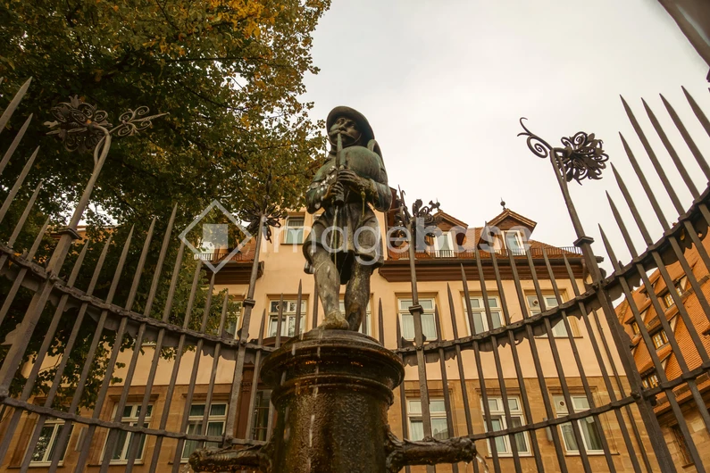 Historic Statue in Urban Setting