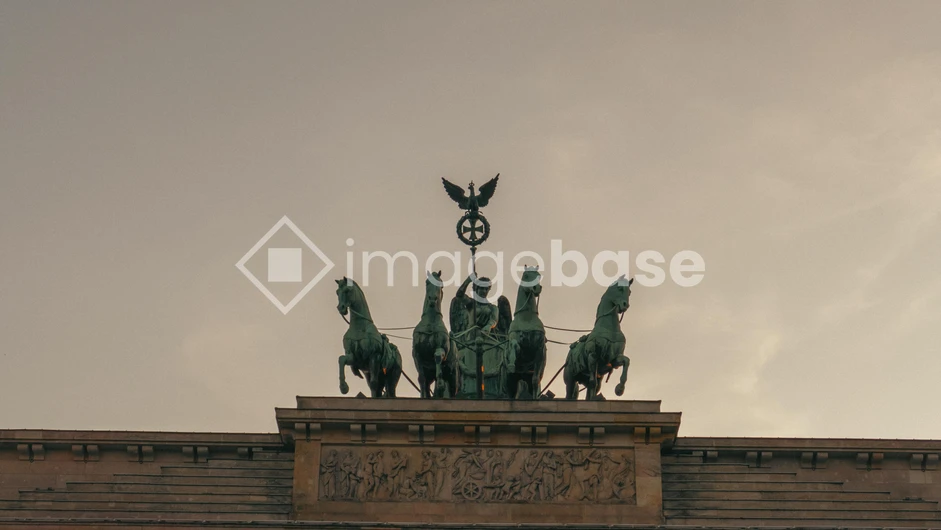 Statue on Architectural Structure