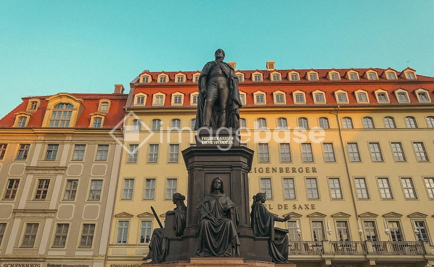 Historic Monument in Urban Square