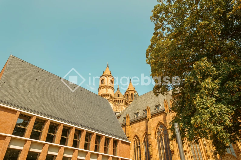 Historic Church with Trees